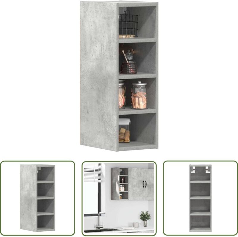 The Living Store - vidaXL Hängeschrank Betongrau 20x29,5x60 cm Holzwerkstoff