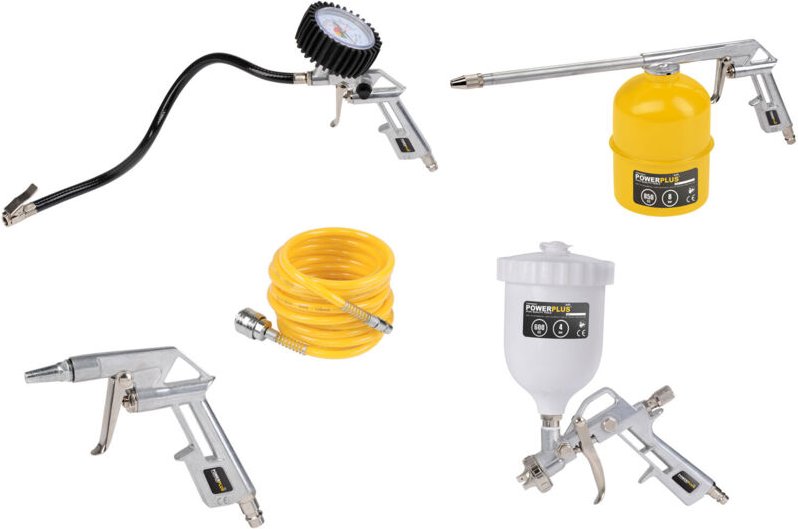 5er-Set Schnellkupplungs-Kompressorzubehör powair0020 Powerplus