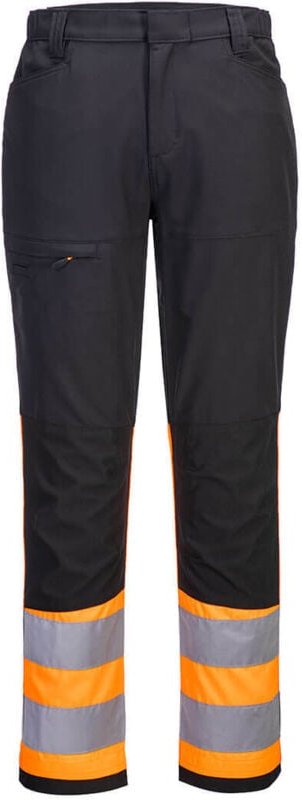 Thumbnail - Arbeits-Hose Stretch HV Klasse 1 Eco WX2 Orange/Schwarz S - FR(38) - UK(30)