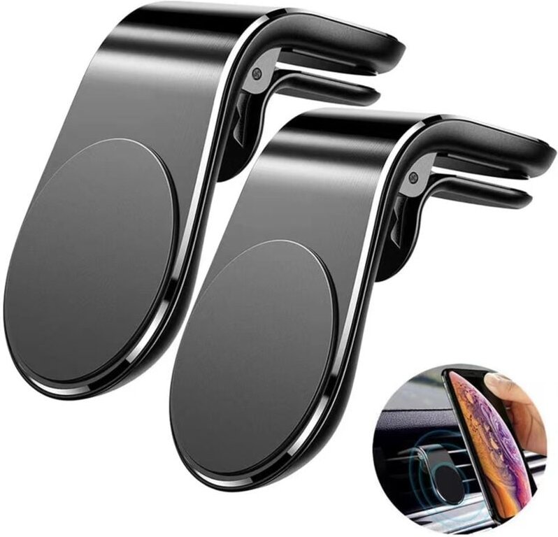 Kfz-Handyhalterung, (2 Stück), magnetische Kfz-Handyhalterung, universelle Handyhalterung mit Lüftungsschlitzen für das ...