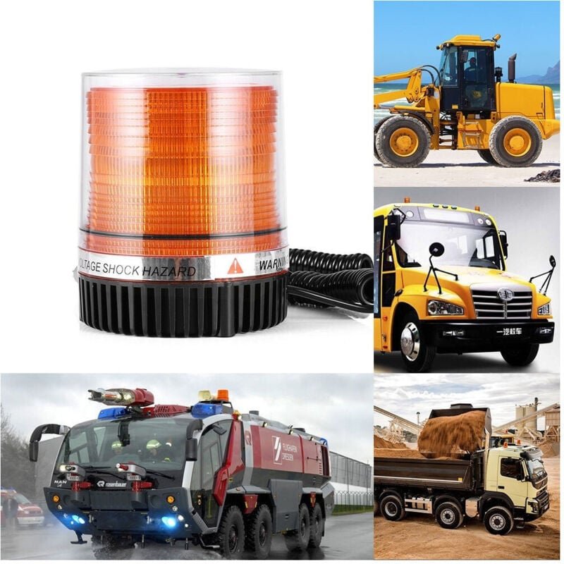 Trade Shop - NOTBLINKLEUCHTE ROTIERENDE LICHT MAGNETFUSS 12V AUTOLAMPE HB-801F -