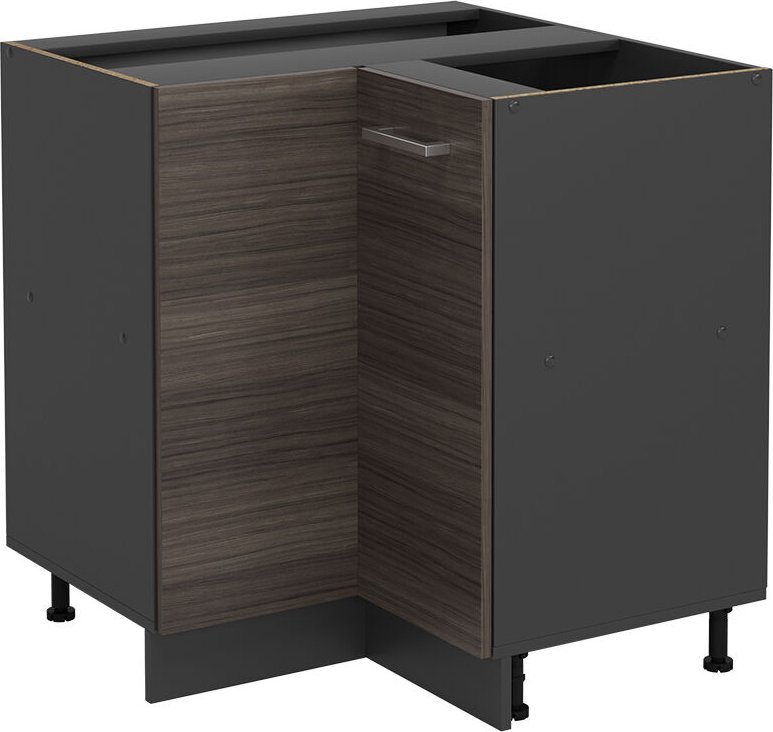 Vicco - Eckunterschrank R-Line, Edelgrau, 75.6 cm ohne Arbeitsplatte