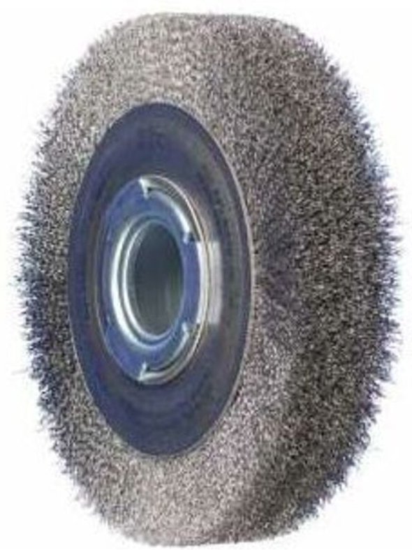 Rundbürste breit ungezopft rbu Ø150x38xvariable Bohrung Stahl-Draht-Ø0,20 Schleifbock - Pferd