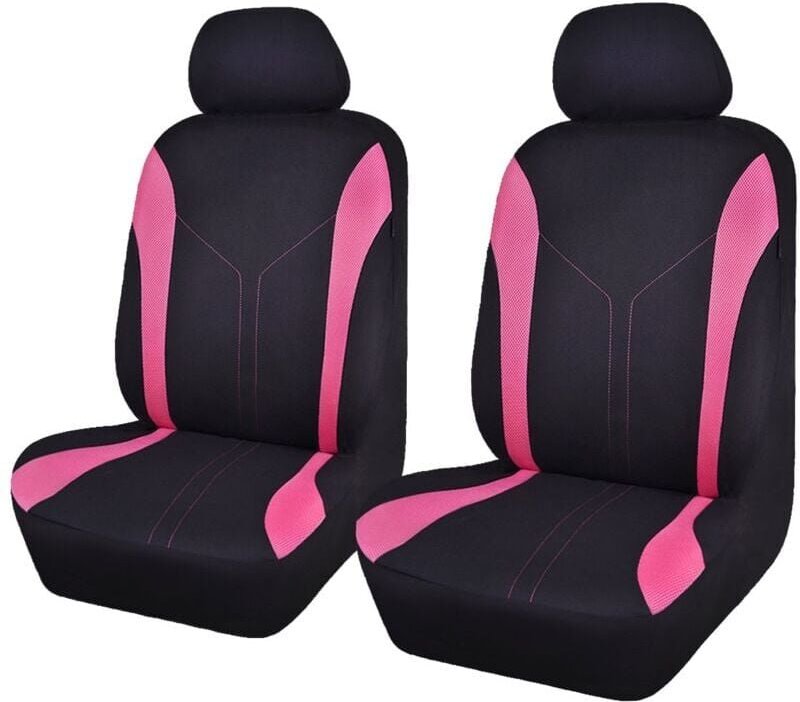 Universal Fashion Mesh Autositzbezüge (2 Vorderseiten, Schwarz Pink) npterbl