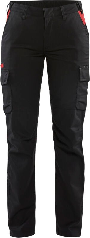 Industrie-Stretchhose 2D Damen 7144 - Schwarz/Rot L - FR(44) - SE(C42) - Standards