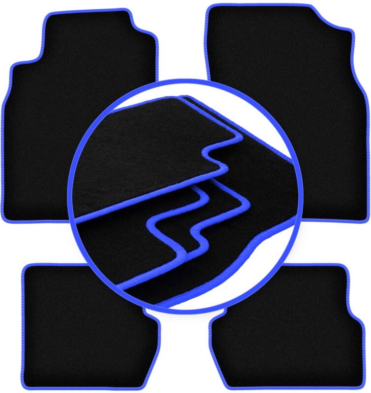 CARLUX-BLUE Autofußmatten für: Nissan Almera N16 Fließheck (2000-2006)