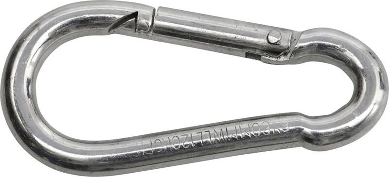 680 154 860 75 Feuerwehrkarabinerhaken Stahl galvanisch verzinkt (l x b) 60 mm x 6 mm - SWG