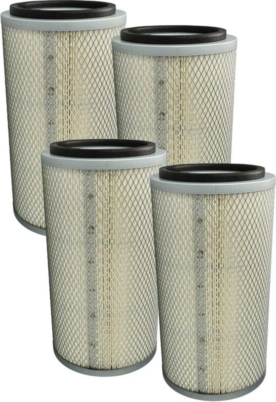 Vhbw - 4x Filterpatrone kompatibel mit Dema 24280, 24350, 24281, 24374 Sandstrahlkabine - Papier-Filter mit Maschengitte...