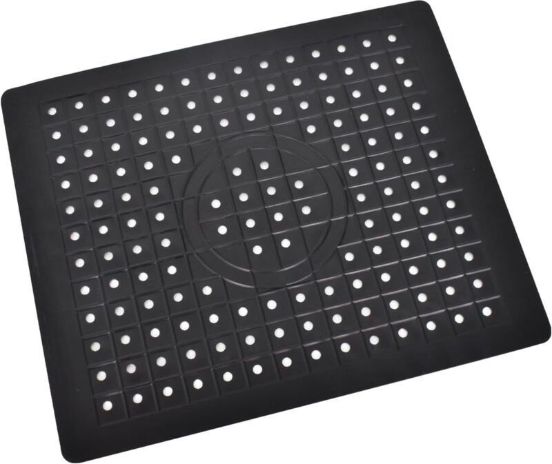 31,5 x 26,2 cm weiche Gummi Spülbeckenmatte, faltbarer Spülbeckenschutz, zum Schutz der Spüle vor Kratzern (schwarz)