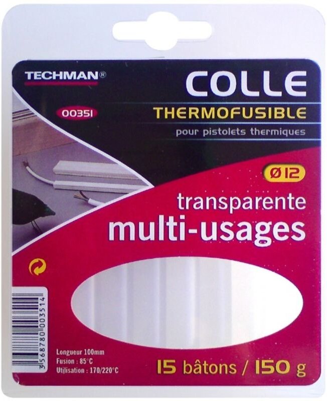 15 Universal-Klebestifte (12 x 100 mm) Techman