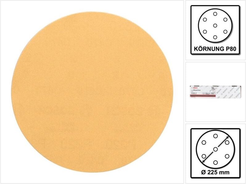 Best for Wood and Painting C470 Schleifscheiben Set 225 mm p 80 25 Stk. ( 2608621028 ) - Bosch
