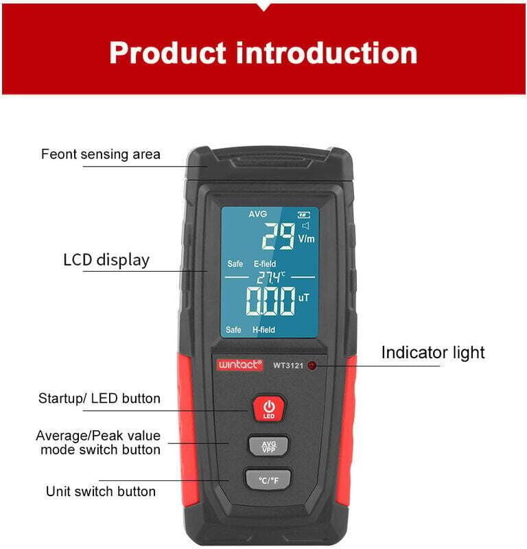 Elektromagnetische welle messgerät dual elektromagnetische feld messung handy strahlung monitor haushalt strahlung detek...