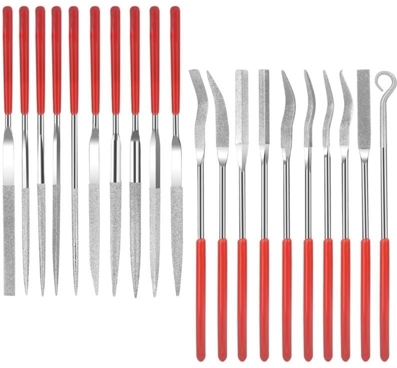 20 Stück Diamant-Nadelfeilen-Set, Mini-Feile, Schmuck-Handzahn-Werkzeug-Set