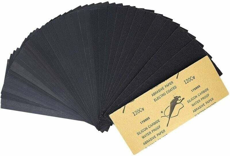 45-teiliges Schleifpapier, Schleifpapier mit Körnung 80 bis 3000, Nass- und Trockenschleifpapier, Schleifblatt zum Schle...