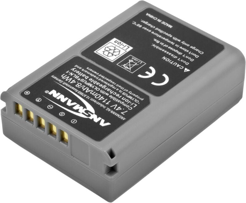 Ansmann - Akkupack A-Oly BLN1 Ersatz für Kamera Olympus M5, P5… 1400-0058