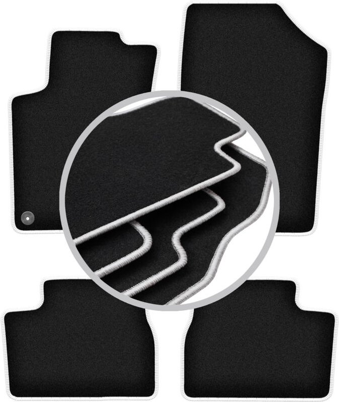 CARLUX-SILVER Autofußmatten für: Peugeot 207 SW, Kombi, Schrägheck (2006-2012)