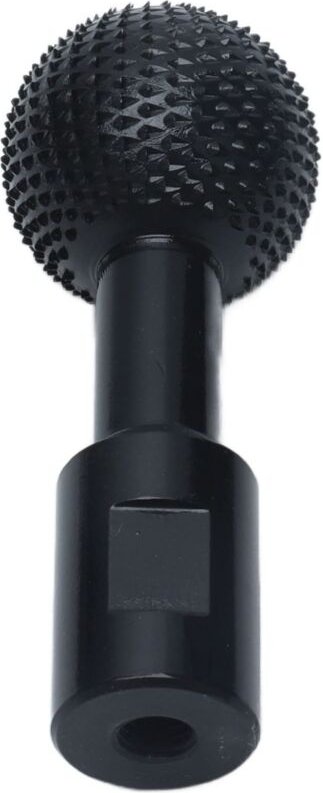 Drehfeile Drehschleifkopf Kohlenstoffstahl-Schleifkopf Holzschnitzer-Bohrer mit Rundem Fräskopf für Winkelschleifer(Schw...