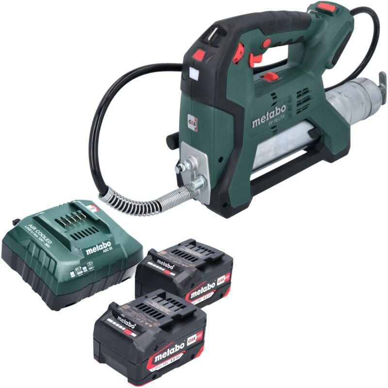 Metabo - fp 18 ltx Akku Fettpresse 18 v 690 bar + 2x Akku 4,0 Ah + Ladegerät
