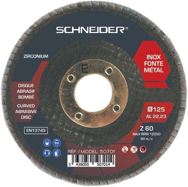 Gewölbte lamellenscheibe 125X22MM gr 60 - - 50701