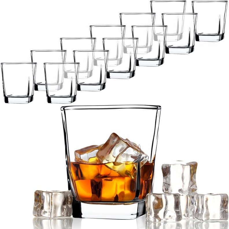 Trinkgläser Set, Saftgläser, robuste Wassergläser, Glas Set, Universalgläser aus Glas, Whiskey - Kadax