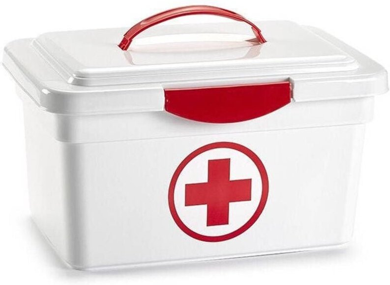 Trade Shop Traesio - Trade Shop - erste-hilfe-kasten mit griff gesundheit medizinbehälter 35X23X48CM -