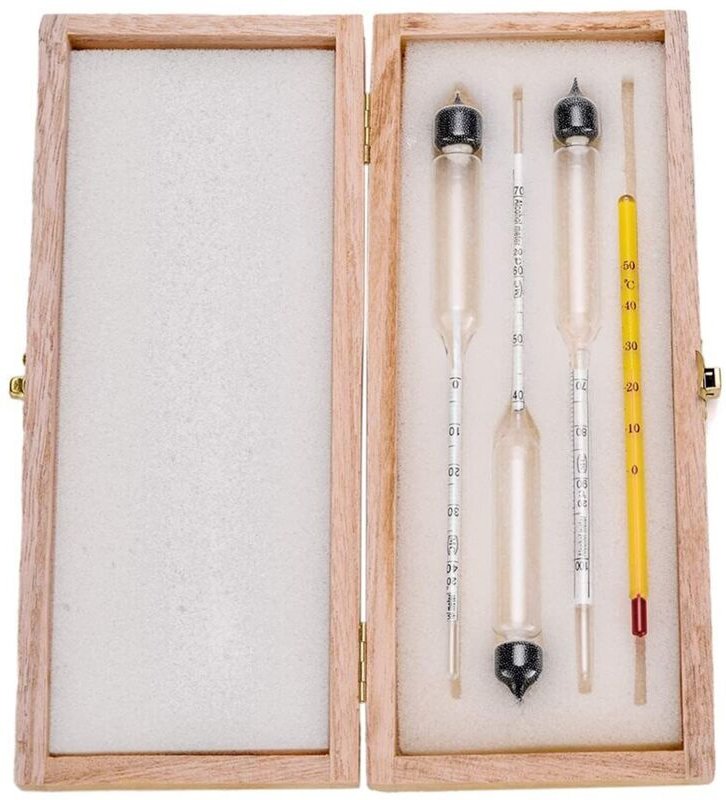 3er-Set Alkoholometer, Zur Herstellung von Spirituosen, Mehrfarbig