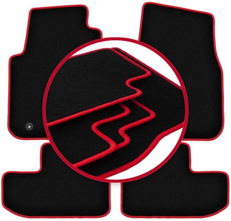 CARLUX-RED Autofußmatten für: Dodge Challenger III Coupé (2008-)