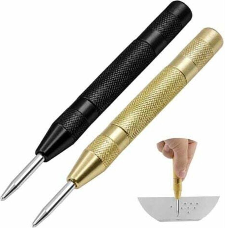 Thumbnail - 2 Stück automatischer Körner, einstellbarer Schlag-Automatikkörner, gefederte Körner für Holz, Wand, Kunststoff, Metall,...