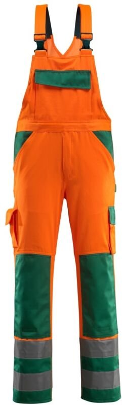 Mascot SAFE COMPETE Warnlatzhose mit Knietaschen Barras Gr. 82C58 orange/grün