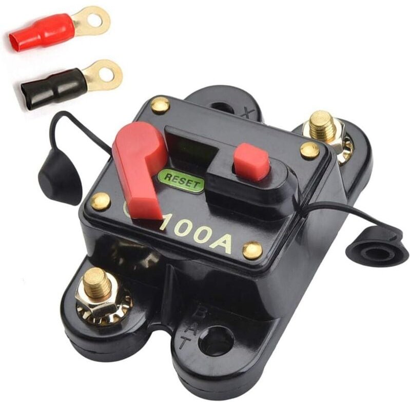 12 V-24 V 100 A DC Automatischer Sicherungsschalter Leistungsschalter Reset-Sicherung Auto Marine Boat Bike Stereo Audio...