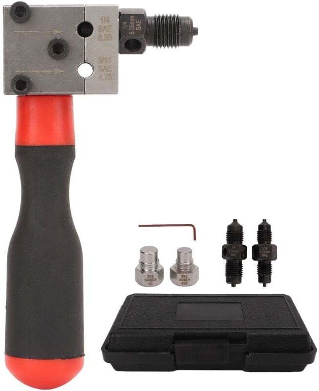 Decdeal 3/16 Zoll 1/4 Zoll Kupfer-Bremsleitungsadapter, Einzel- und Doppelbördelung, universelle Autoreparaturwerkzeuge