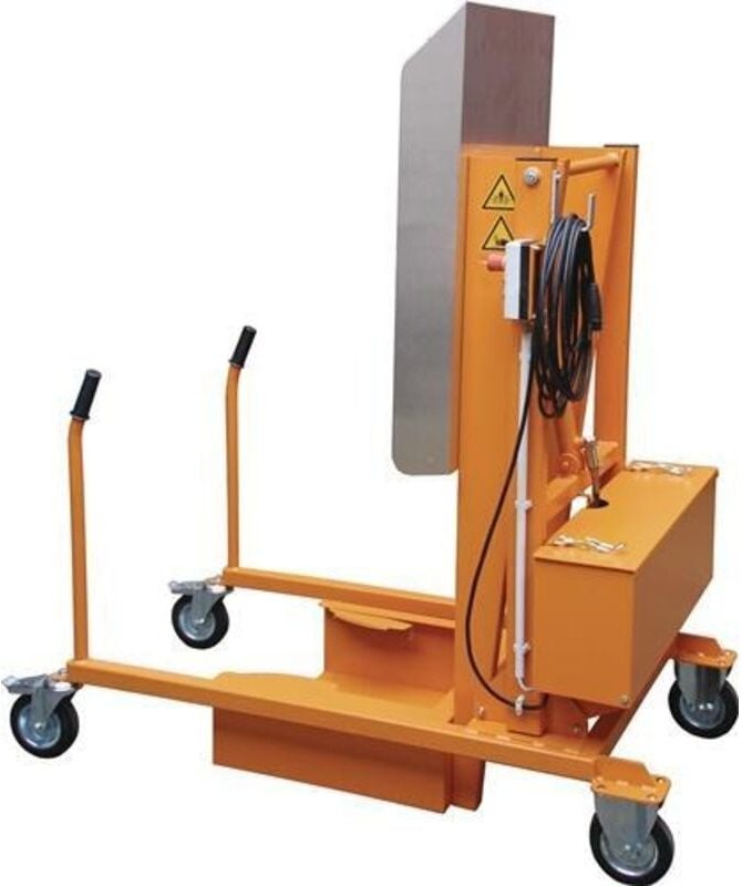 Bauer Mülltonnen-Kippstation MKS-230V, Elektrohydraulisch, lackiert, Gelborange