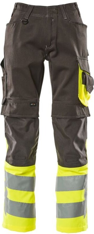 Leeds Arbeitshose Gr. 82C48 dunkelanthrazit/hi-vis gelb - Mascot