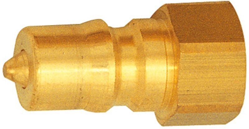 Riegler Verschlussnippel beidseitig absperrend, MS blank, G 1/4 IG NW 6,3