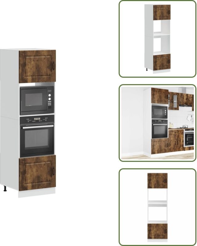 The Living Store - vidaXL Herdumbauschränke 2 Stk. Lucca Räuchereiche Holzwerkstoff