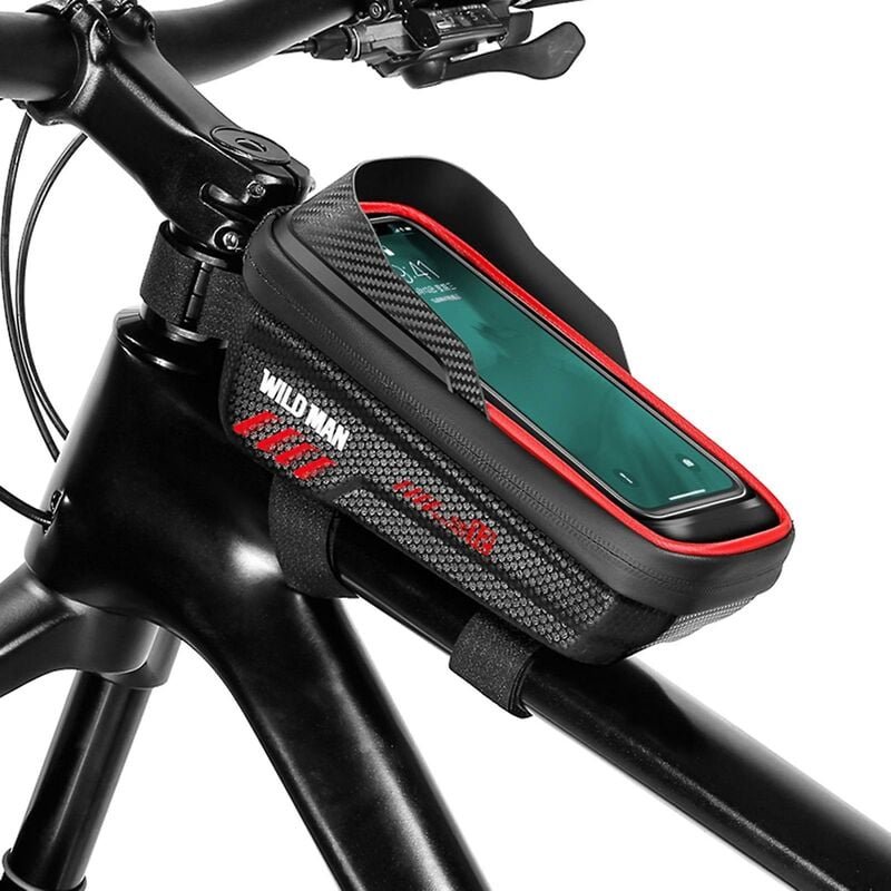 Fahrrad-Handytasche, wasserdichte Oberrohrtasche, Fahrrad-Touchscreen-Handyhalterungstasche, Fahrradrahmentasche. Passen...