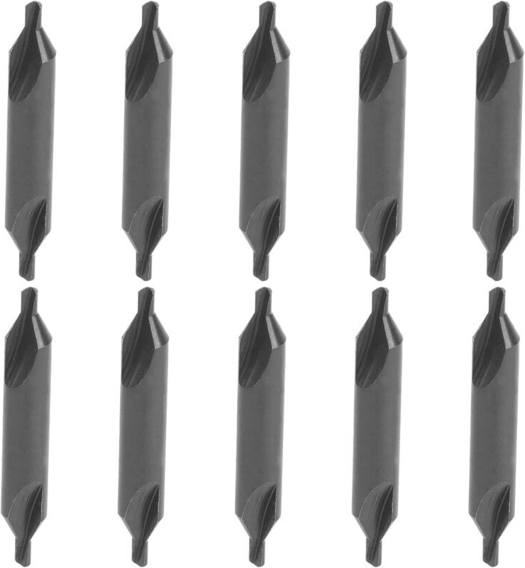 Csparkv - 10-teiliges Kombinationsbohrer-Set, verschleißfester Schnellarbeitsstahl-Bohrer für Tischbohrmaschine, Fräsmas...
