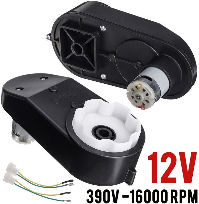 2er Set 12V 390 16000 U/min Elektromotor Getriebe