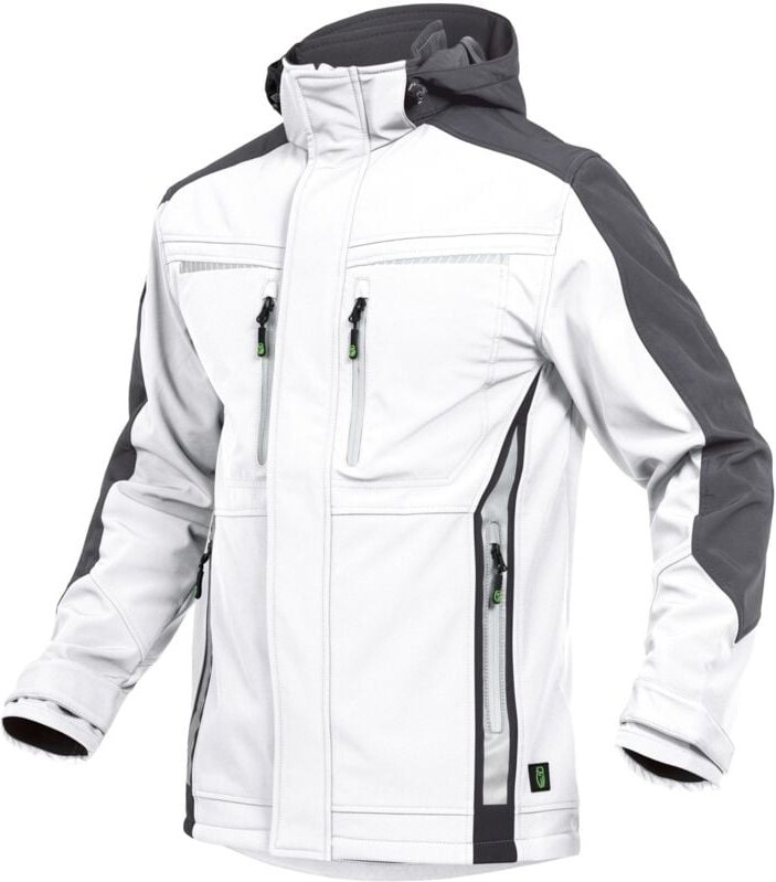 Thumbnail - Leibwächter - Sommer-Softshelljacke Herren flexs Gr. l weiß/grau