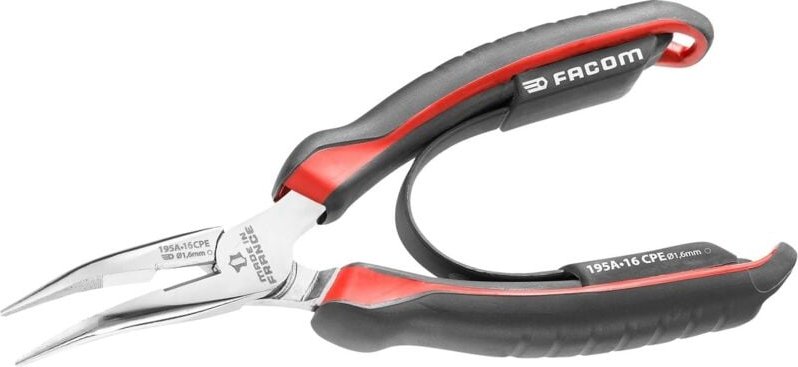 Thumbnail - FACOM Flachrundzange 40Gr gebogen 160 mm CPE