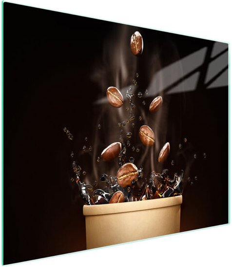 Glasschneidebrett 52x30 Kaffee