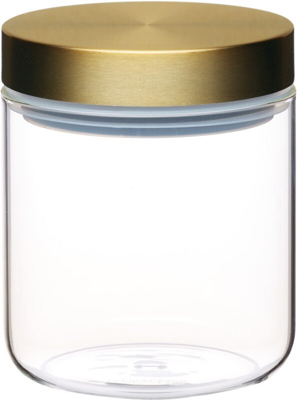 Masterclass - KitchenCraft Luftdichte Vorratsflasche of Glas mit Metalldeckel, klar, 700 ml
