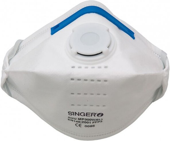 Filtrierende Atemschutz-Halbmaske singer FFP3 Ventil - AUUMP300VSL