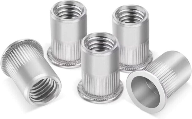 10 Stück M5-Einsatz, Edelstahl-Gewinde-Nietmutter, Flachkopfmutter, Niet-Gewindeeinsätze für metrische Blindnietmuttern,...
