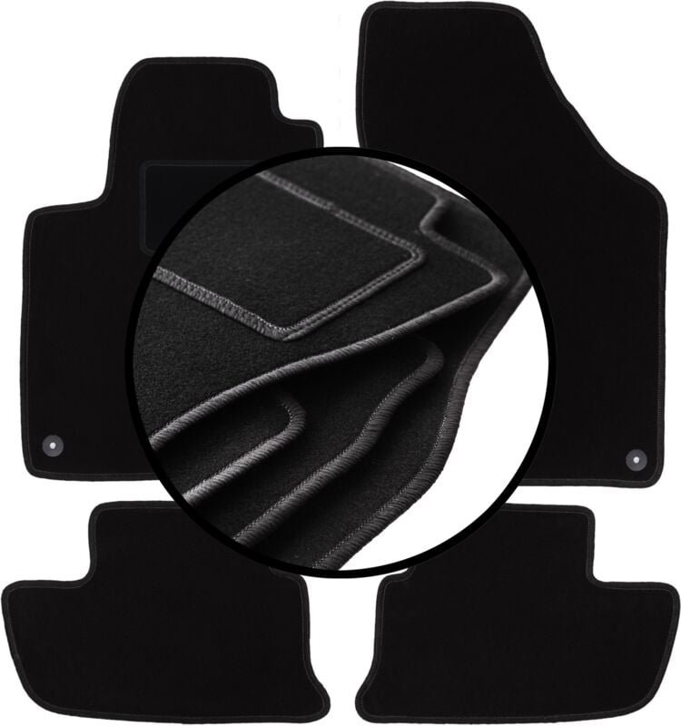Komplettset Veloursmatten für: Peugeot RCZ Coupé (2010-2015)