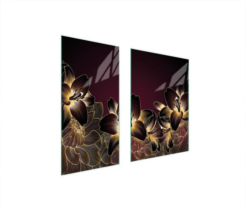 Glasschutzplatte 75x52 Orchidee