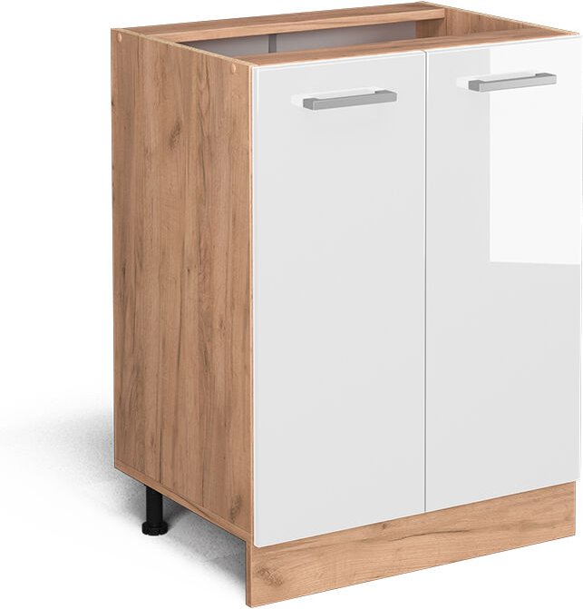 Vicco - Küchenunterschrank R-Line, Weiß Hochglanz, 60 cm ohne Arbeitsplatte