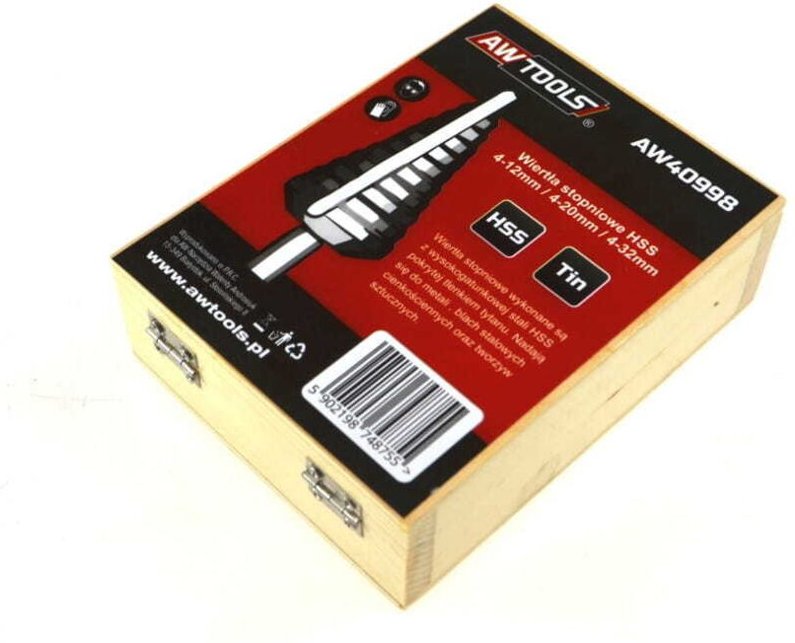 Thumbnail - AWTOOLS HSS-TIN-STUFENBOHRER 3ER-SET / 4-12mm / 4-20mm / 4-32mm