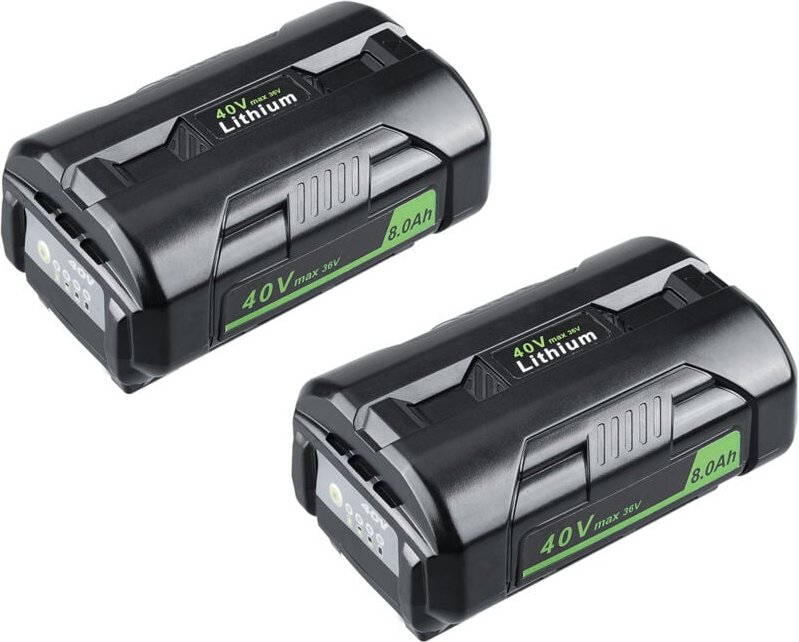 Pdstation - Upgraded 2Pack 8.0Ah Ersatz für Ryobi 40V Akku Kompatibel mit Ryobi 40V Akku OP40201 OP4026 OP4030 OP4040 OP...