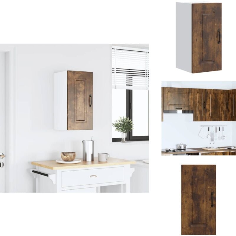 Küchen-Hängeschrank Kalmar Räuchereiche Holzwerkstoff - Küchen-Wandschrank - Küchen-Wandschränke - Wandschrank Küche - K...